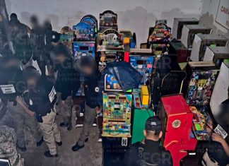 En cateo, FGR asegura 87 máquinas tragamonedas en San Cristóbal de Las Casas